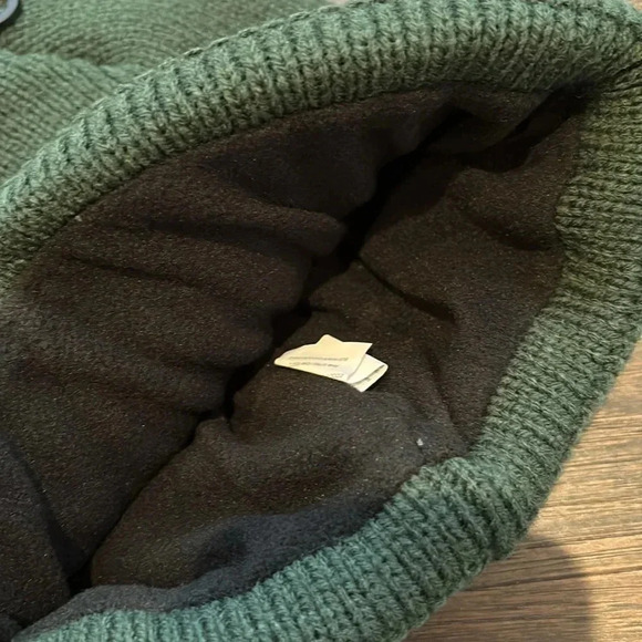 PGA Tour Knit Cuffed Pom Pom Beanie, fleece lined,stretch, winter warm golf hat - Picture 6 of 7